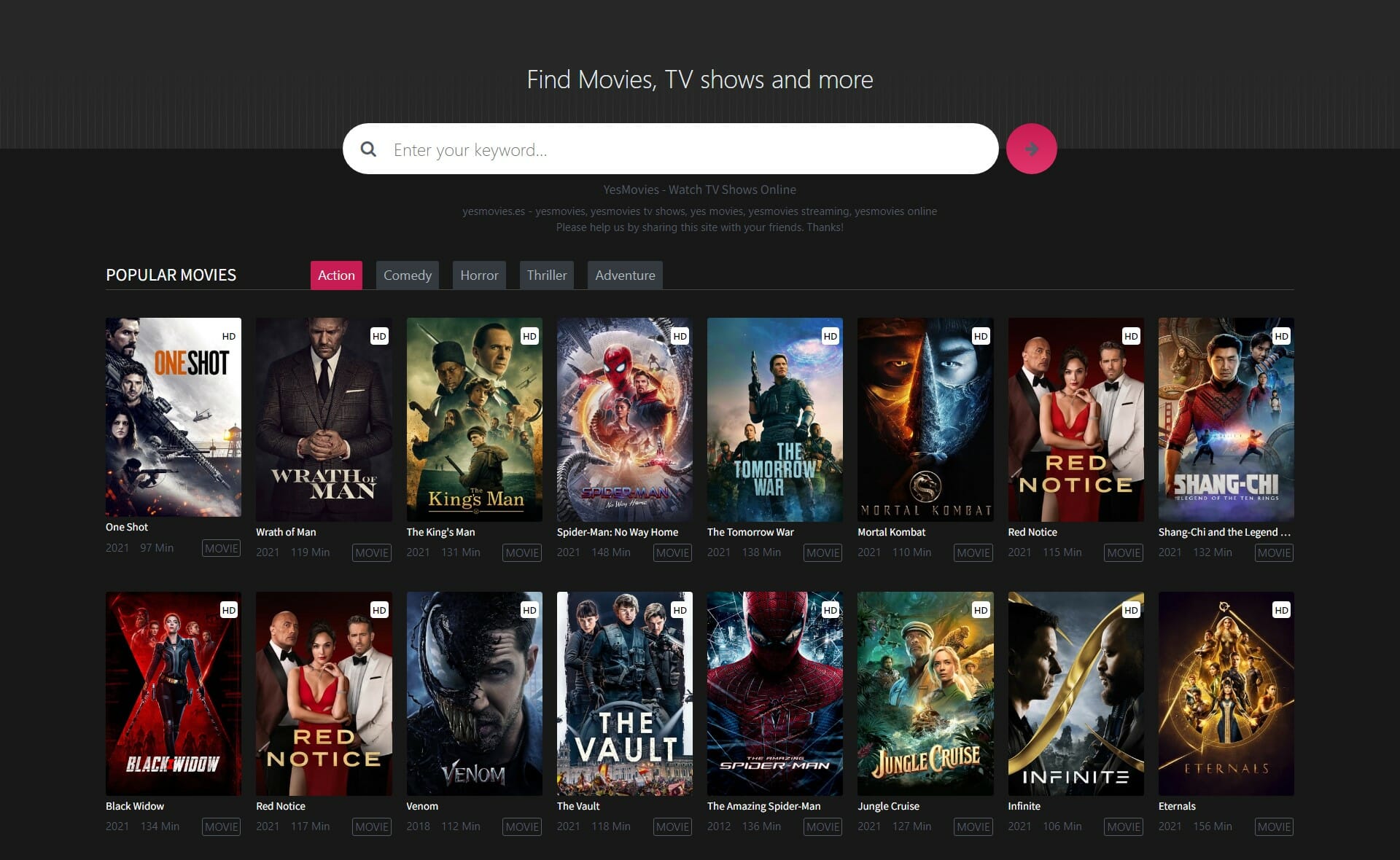 YesMovies Movie & TV Shows Platform